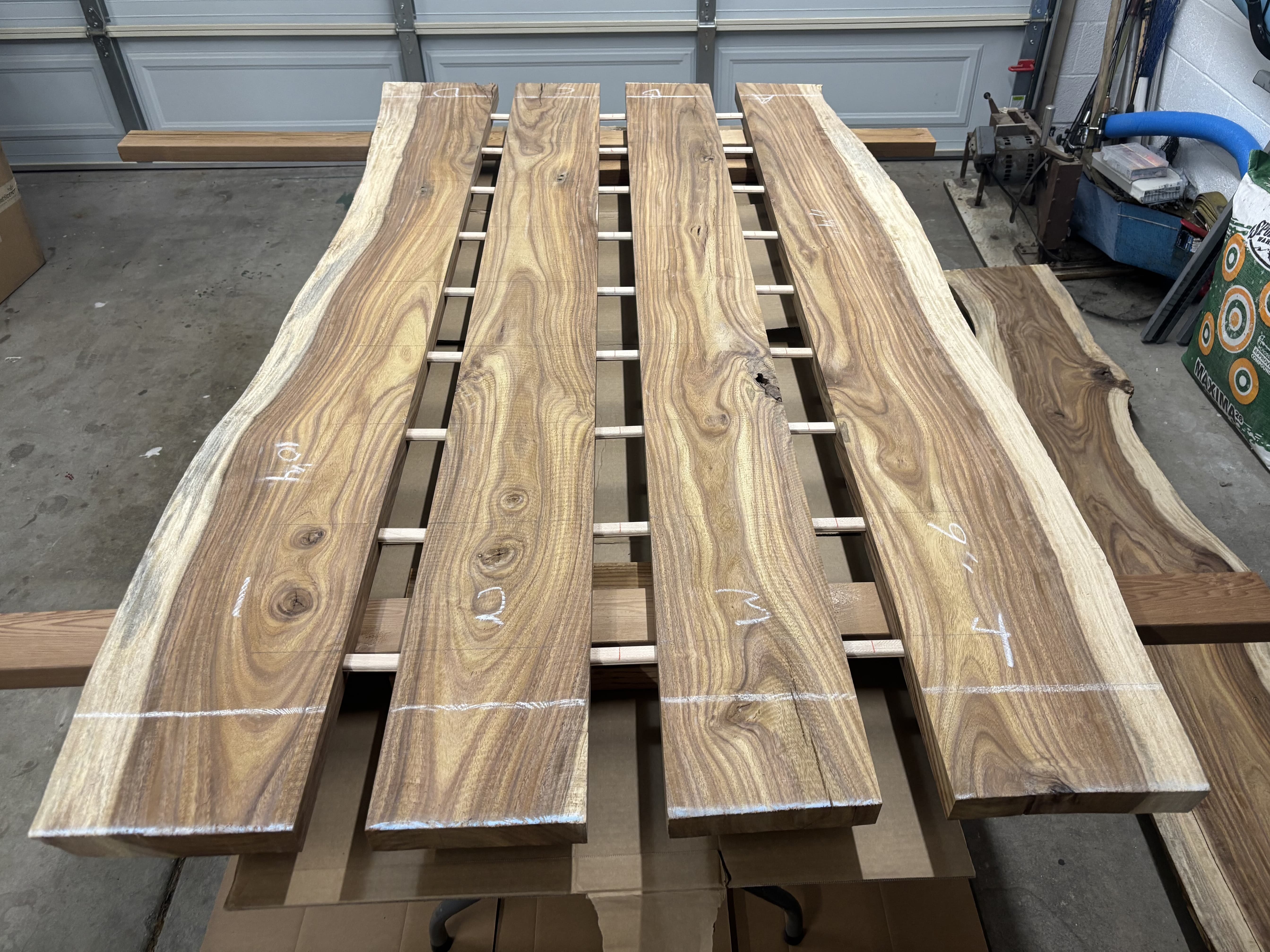 Clamped glue-up