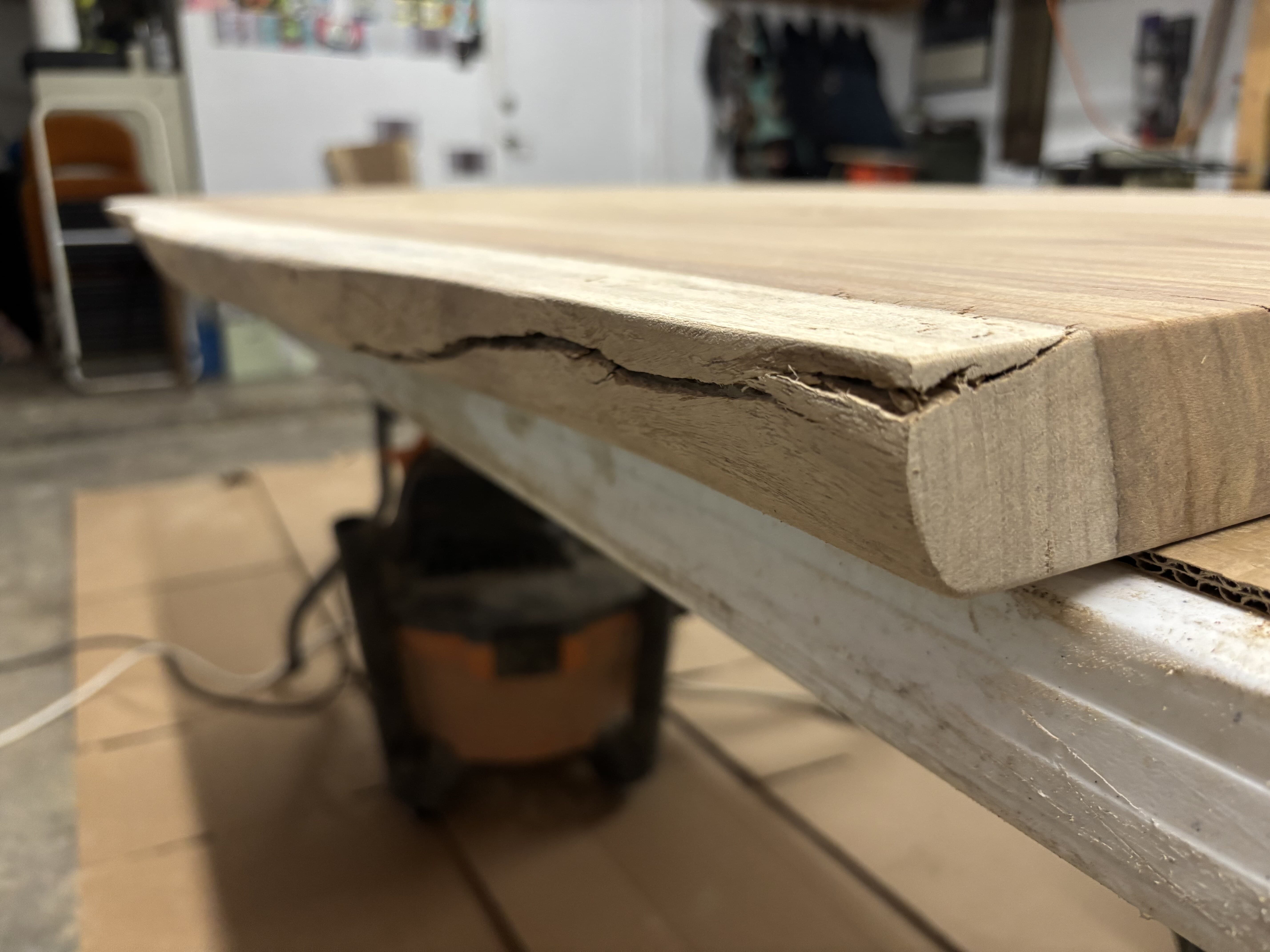 Cleaned live edge