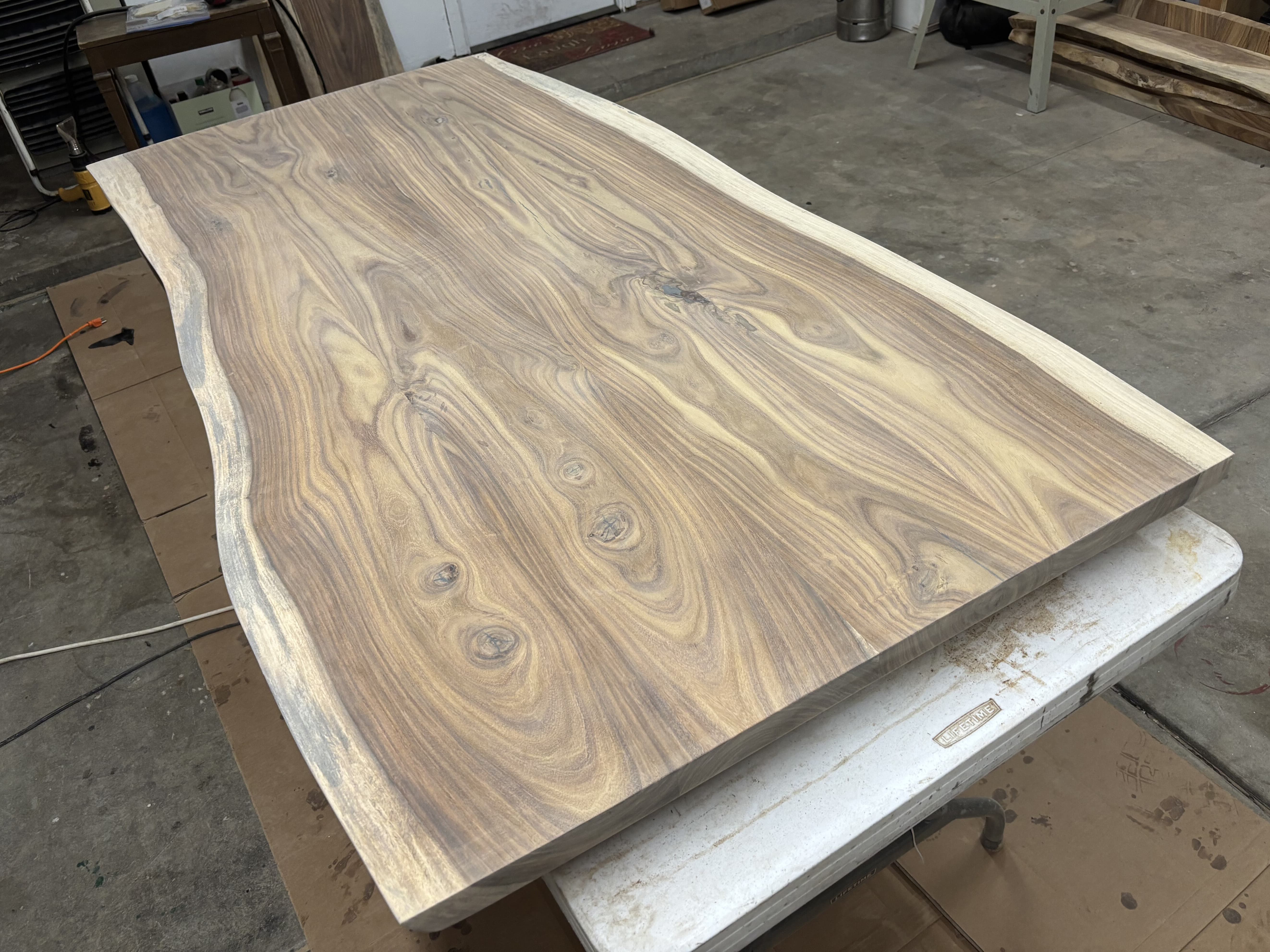 The refined surface, sanded and ready for the next grit