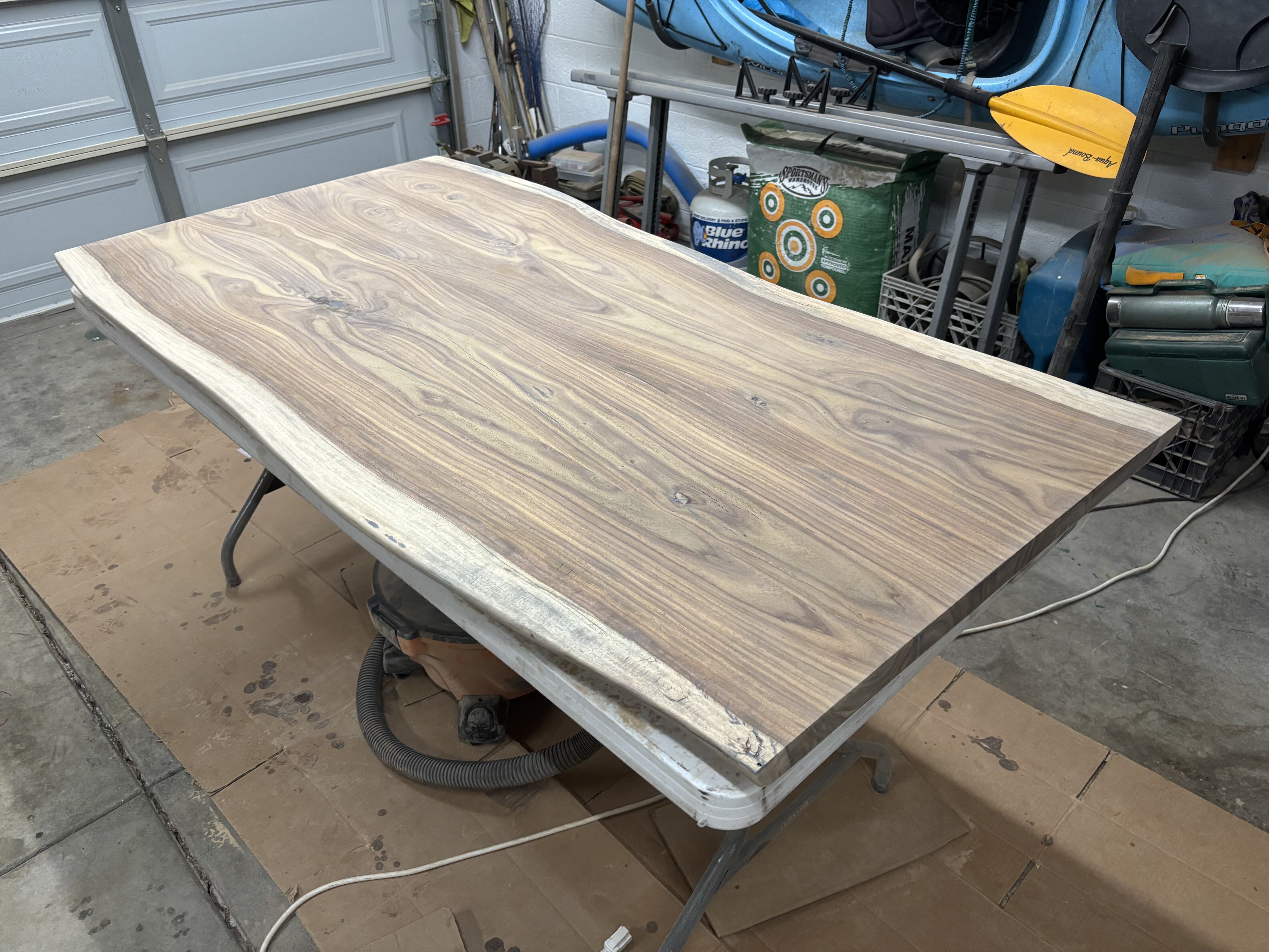 The clean, even top before finish