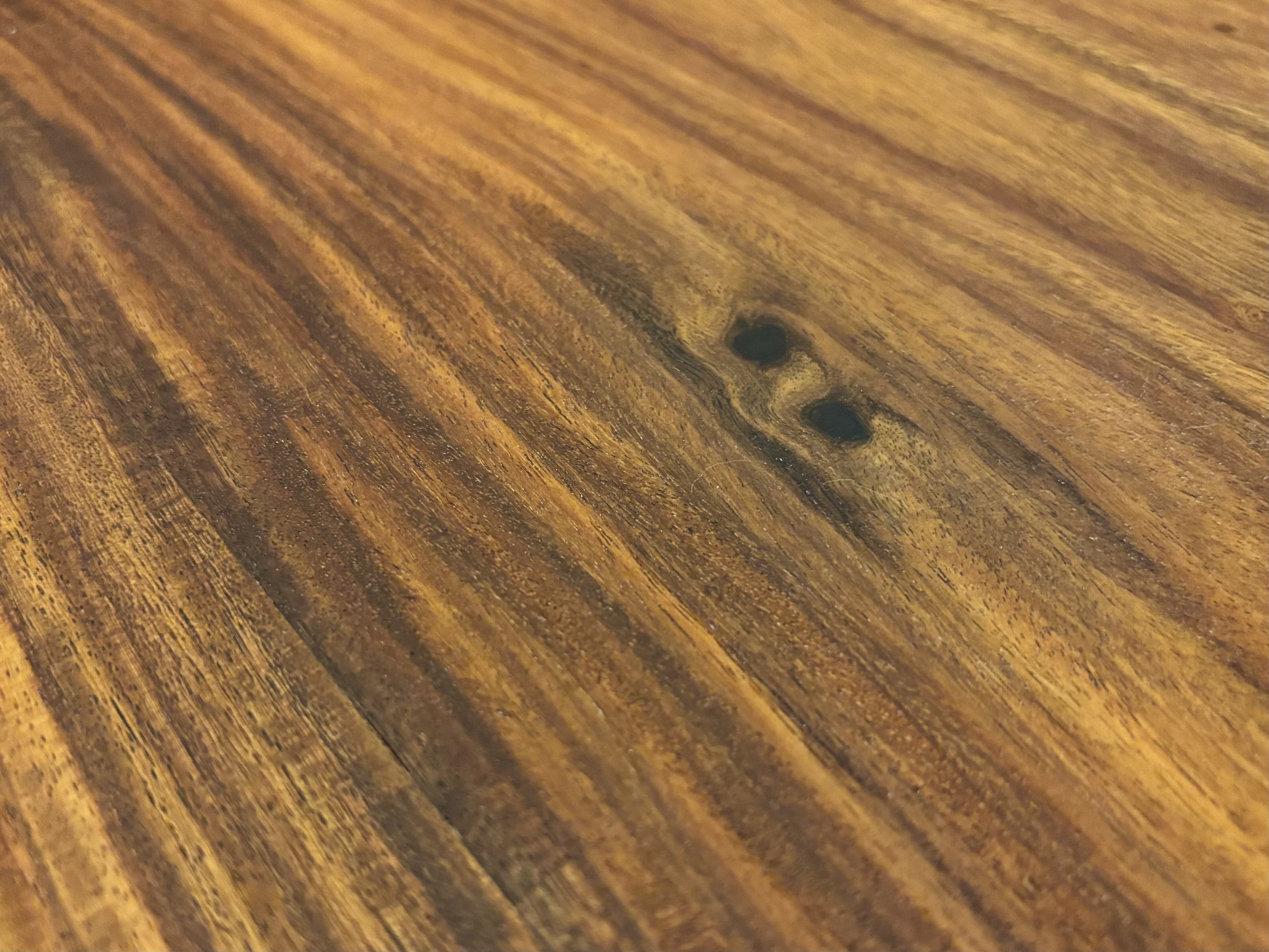 First oil on the underside — Rubio bringing out the grain